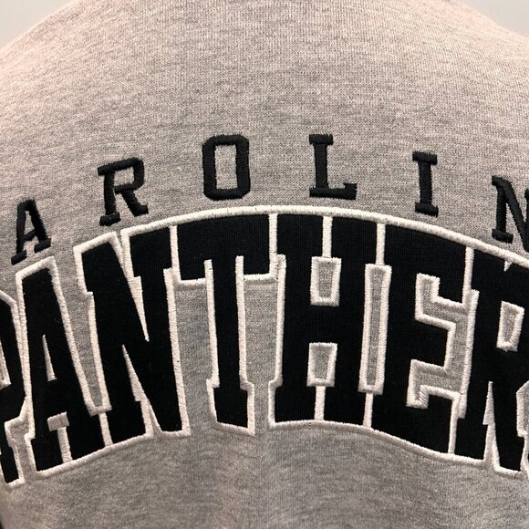 NEW Carolina Panthers NFL Team Apparel Youth Black Grey Letterman Jacket Sz L - Picture 13 of 13